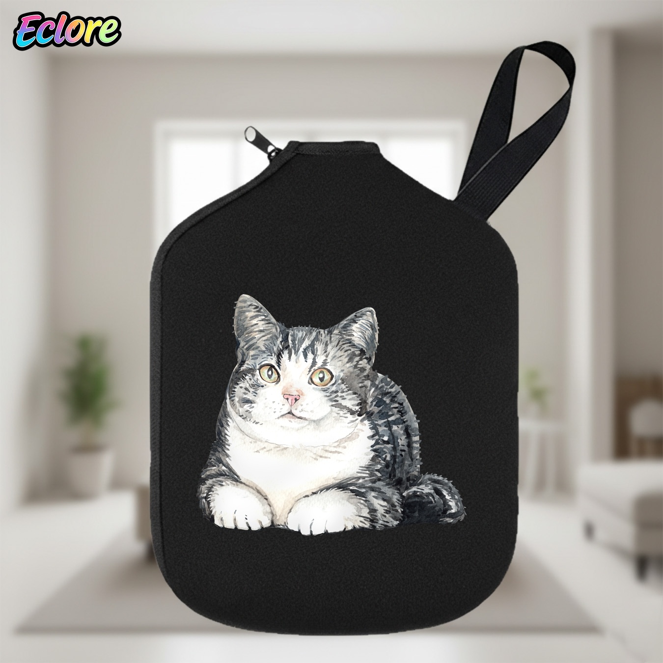 Pickleball Paddle - Cute Watercolor Cat Pickleball Paddle Cover