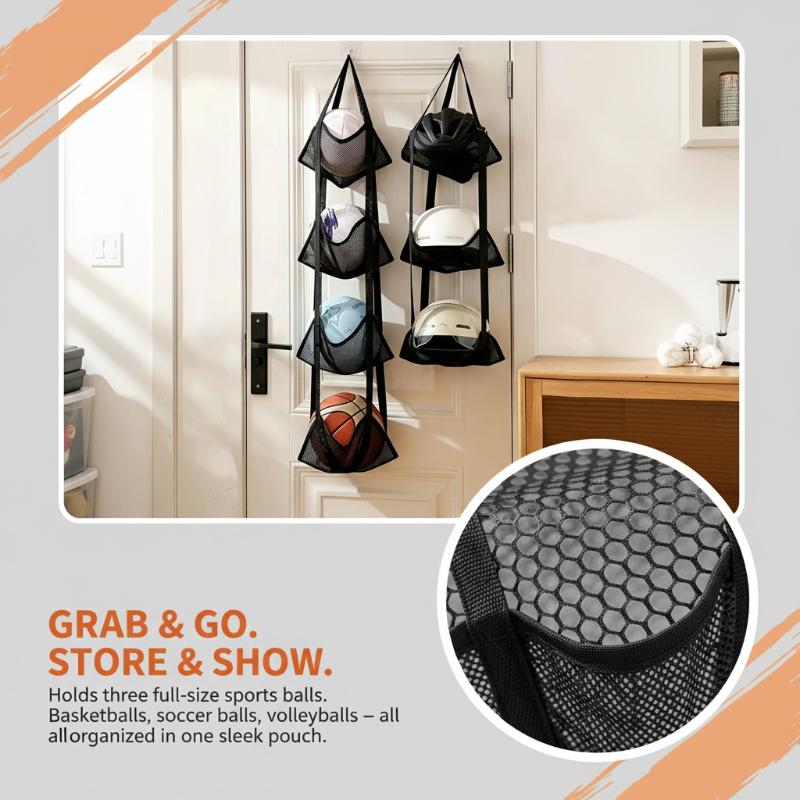 Wall Mounted Basketball Storag - Sports Equipment Bag recension och pris