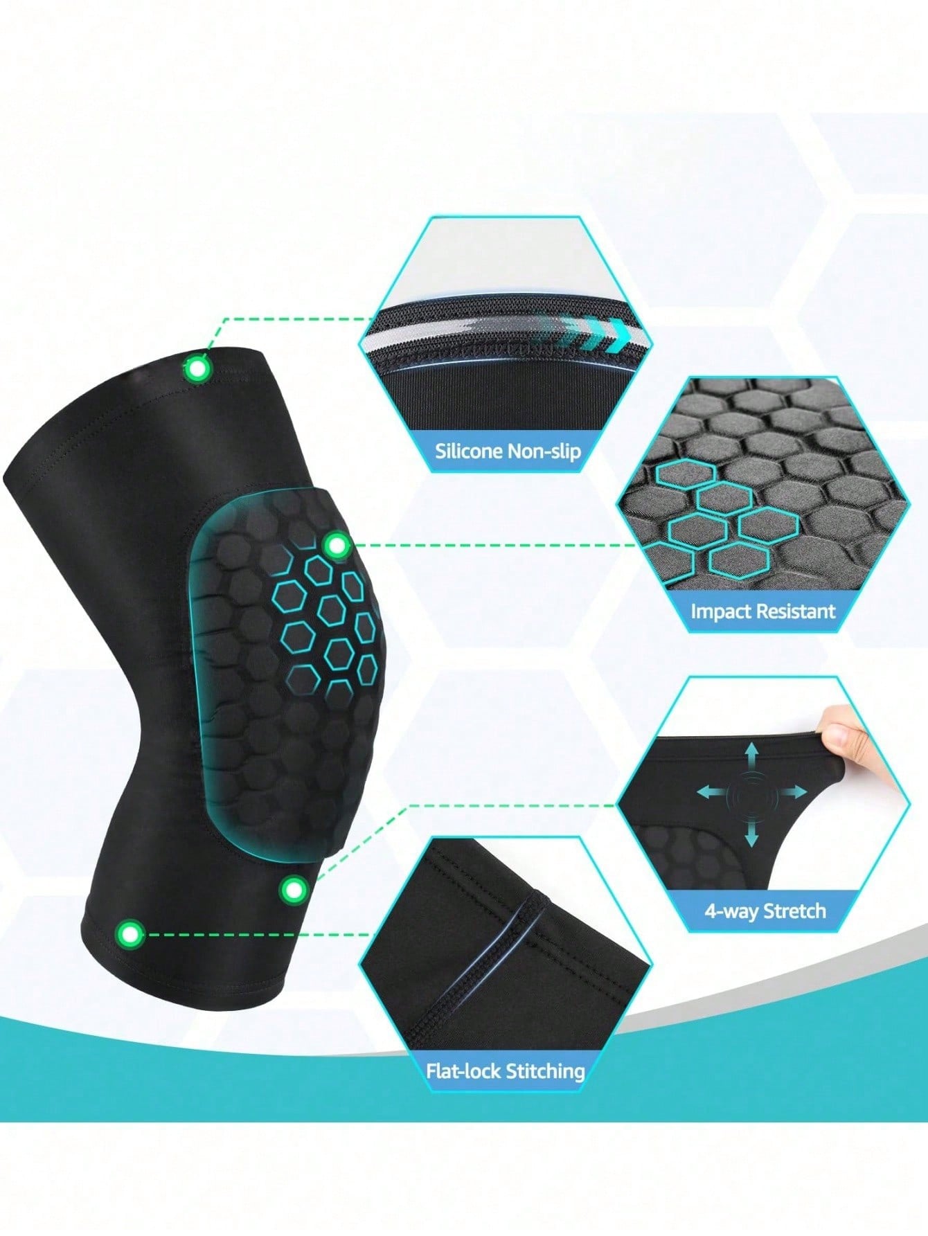 Sports Short Honeycomb Knee Pa - Volleyball Knee Pad recension och pris