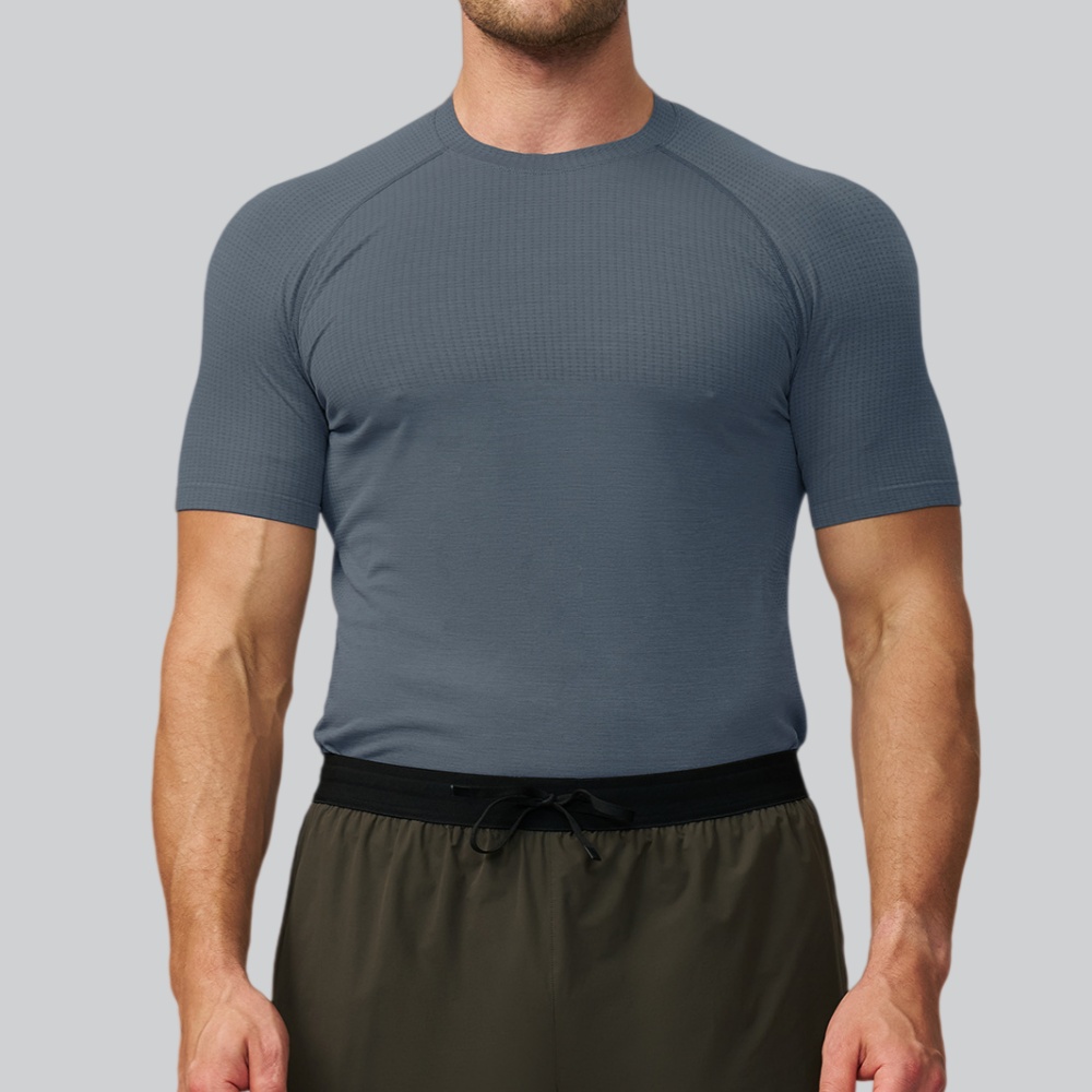 Men's Solid Color Sports T-shi - Sports Equipment Logos recension och pris