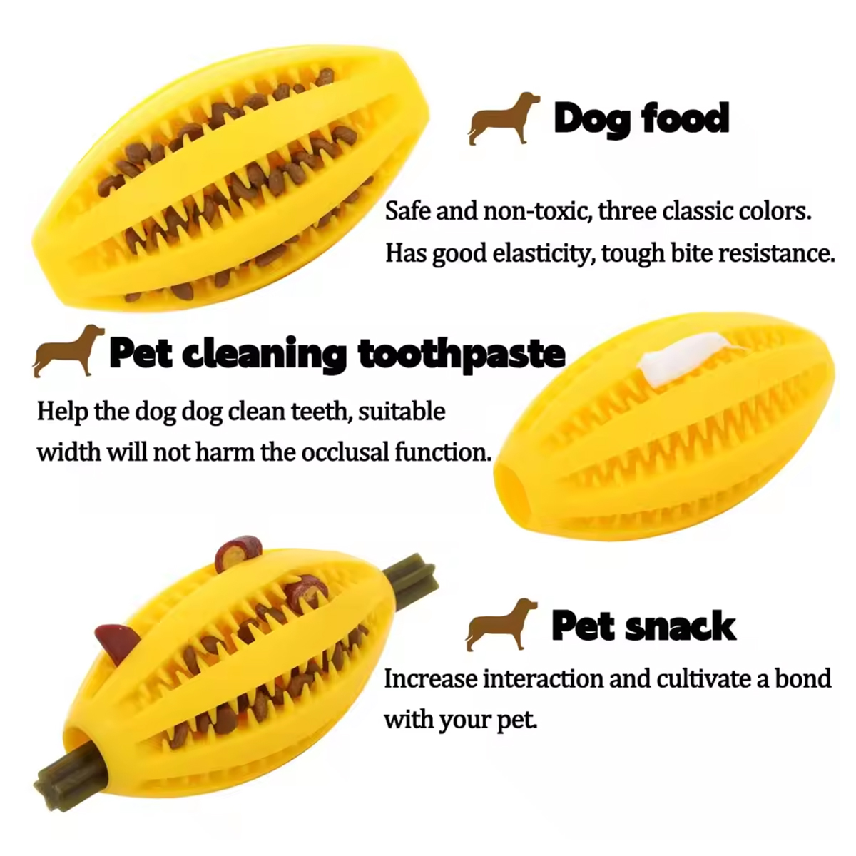 Dog Leaky Food Toy, Durable Te - Rugby Training Ball recension och pris