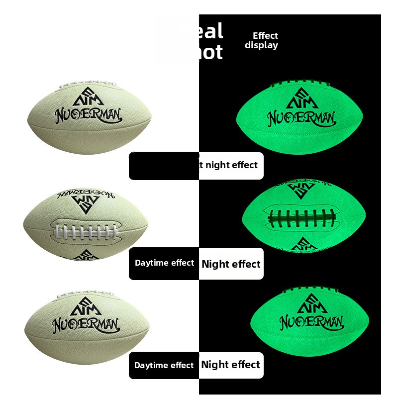 PU Night Light Rugby American  - Rugby Training Ball recension och pris
