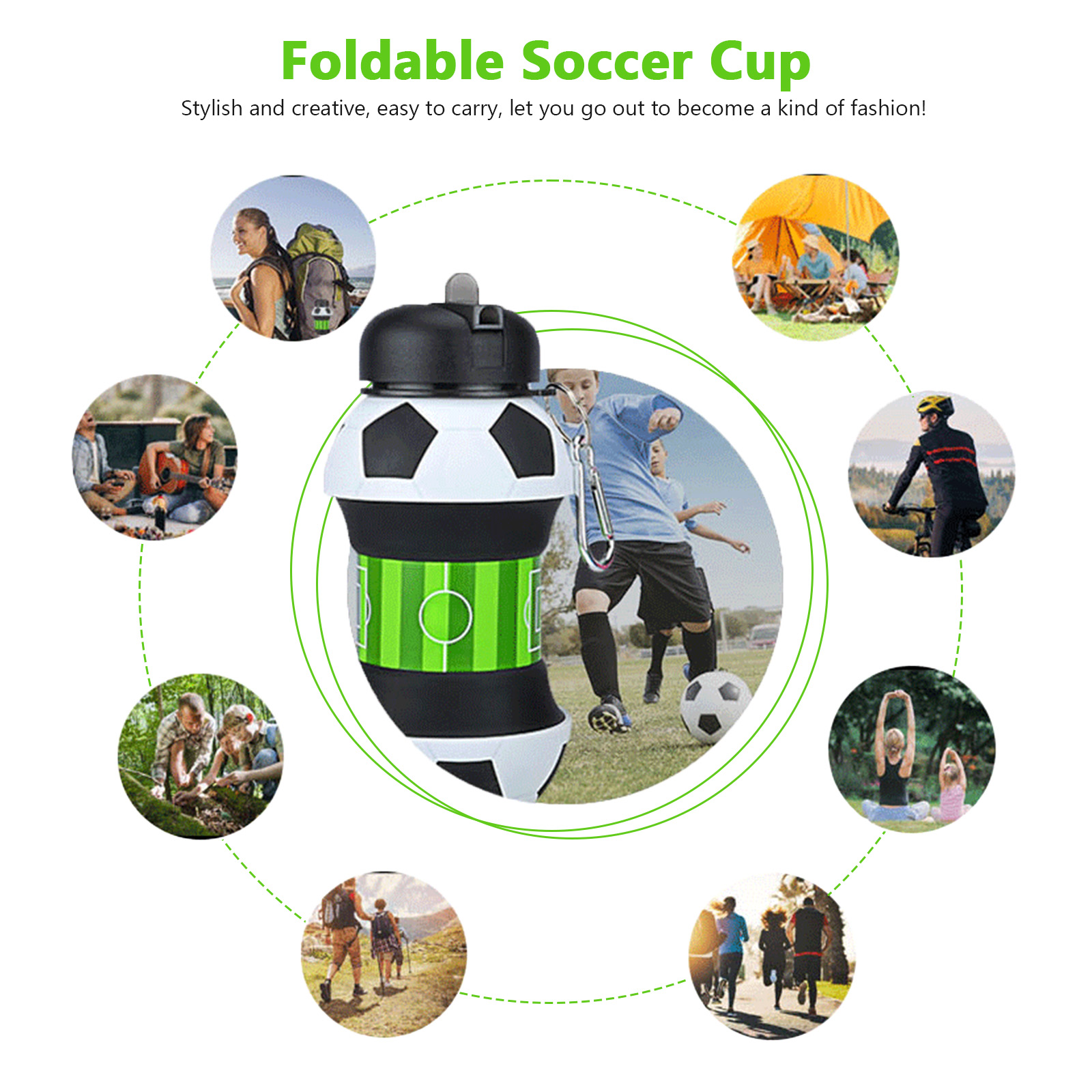 550ml Foldable Football Water  - Sports Equipment Stores recension och pris